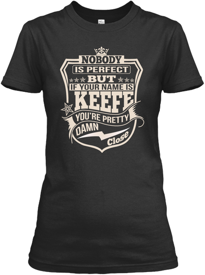 Nobody Perfect Keefe Thing Shirts Black T-Shirt Front