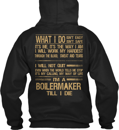 Boilermaker Black Camiseta Back