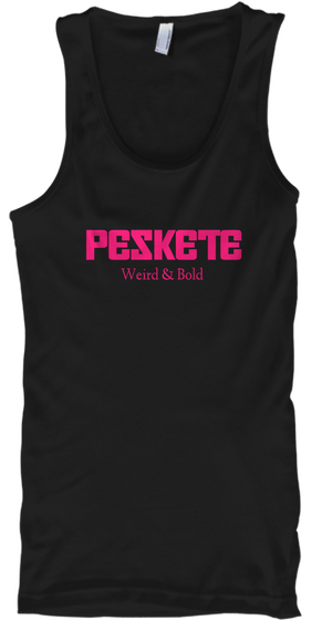 Peskete Weird & Bold Black áo T-Shirt Front
