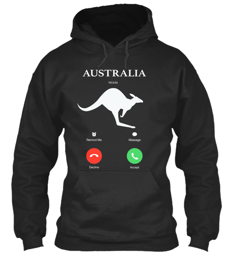 Australia Mobic 
Remind Me Message Decline Accept Jet Black Camiseta Front