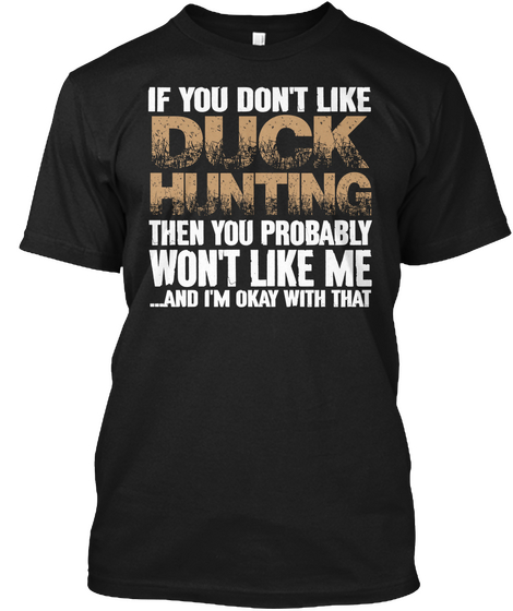 Duck Hunting Black T-Shirt Front