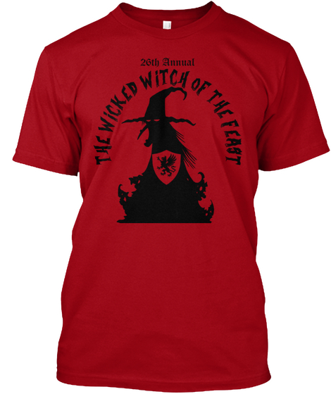 26th Annual The Wicked Witch Of The Feast Riverside Since 1883 The Inn At Cambridge Springs Deep Red T-Shirt Front