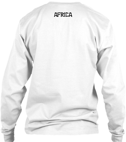 Africa White T-Shirt Back