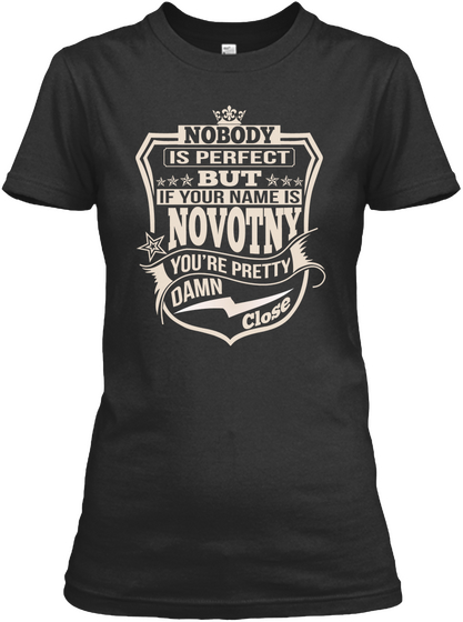 Nobody Perfect Novotny Thing Shirts Black Kaos Front