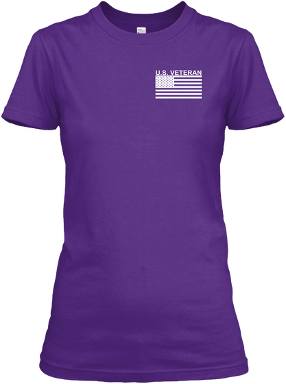 U.S. Veteran Purple T-Shirt Front