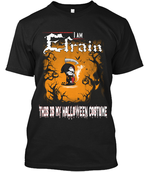 Efrain Halloween Costume Black T-Shirt Front