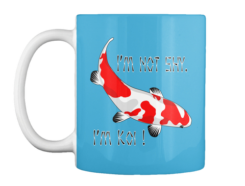 I'm Not Shy. I'm Koi ! Lt Blue áo T-Shirt Front