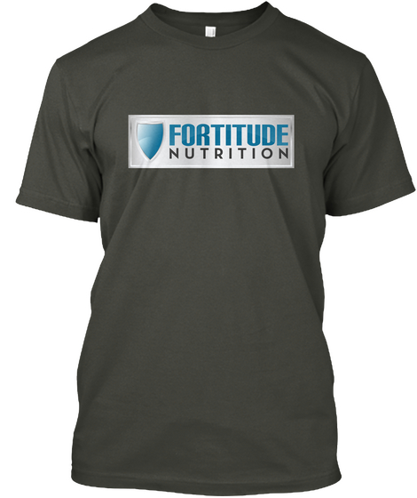 Fortitude Nutrition Smoke Gray T-Shirt Front