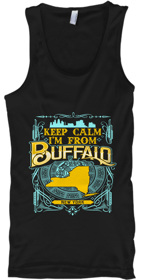Keep Calm I'm From Buffalo New York Black Kaos Front