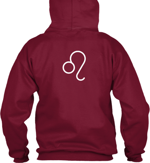 Leo Hoodie Burgundy T-Shirt Back