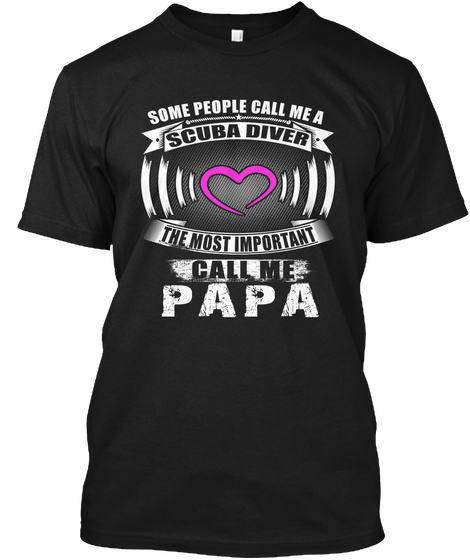 Scuba Diver Call Me Black Camiseta Front