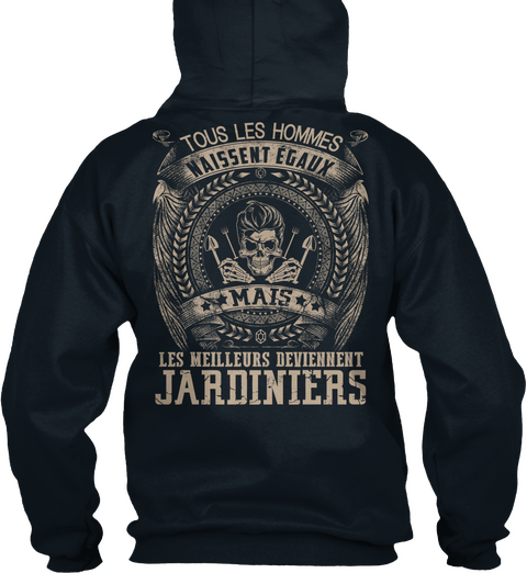 Jardiniers French Navy T-Shirt Back