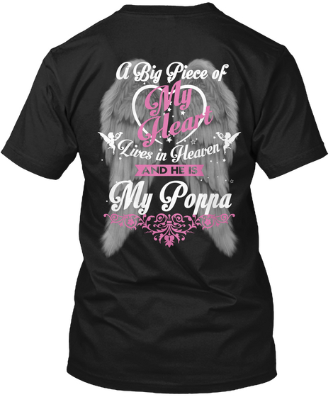 My Poppa Black Camiseta Back