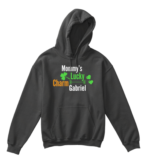 Mommy's Lucky Charm Gabriel Jet Black T-Shirt Front