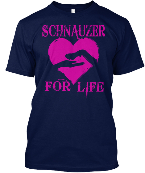 Schnauzer For Life Navy Kaos Front