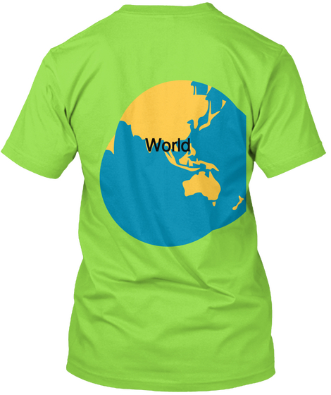 World  Lime T-Shirt Back