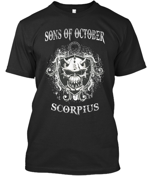 Sons Of October Scorpius Black T-Shirt Front