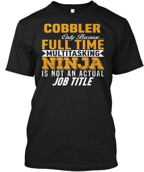 Cobbler Black T-Shirt Front