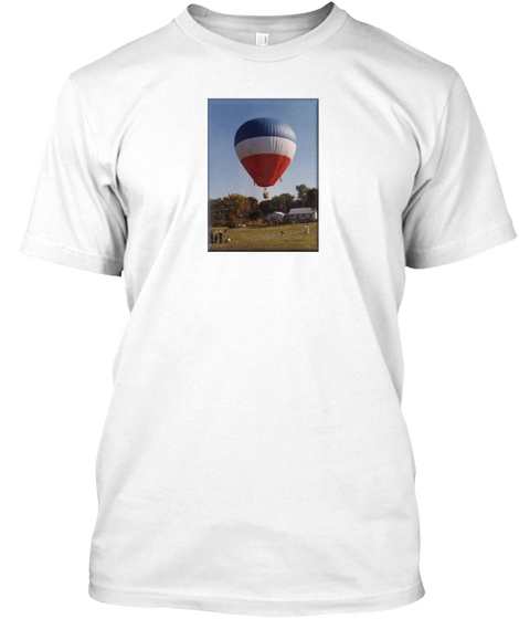 Patriotic Hot Air Balloon White Camiseta Front