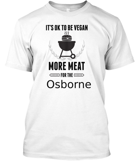 Osborne More Meat For Us Bbq Shirt White áo T-Shirt Front