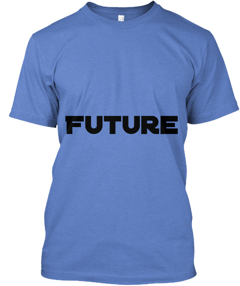 Future Heathered Royal  T-Shirt Front