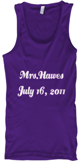 Mrs.Hawes
July 16, 2011 Purple Camiseta Front