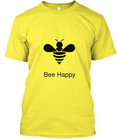 Bee Happy Yellow Camiseta Front