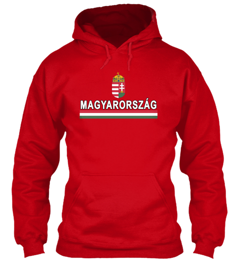 Hungarian Magyarorszag Shirt Design Red Camiseta Front