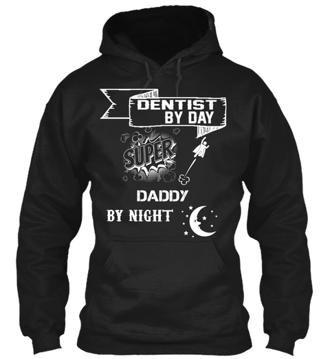 Super Daddy Dentist Black T-Shirt Front