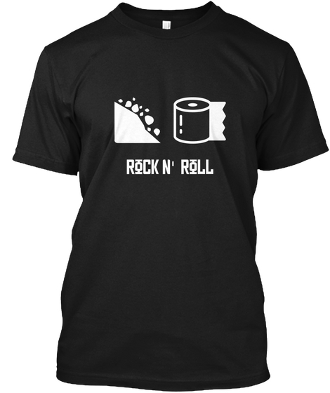 Rock N' Roll Black áo T-Shirt Front