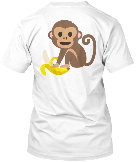 Cog The Minimum Wage Monkey White T-Shirt Back