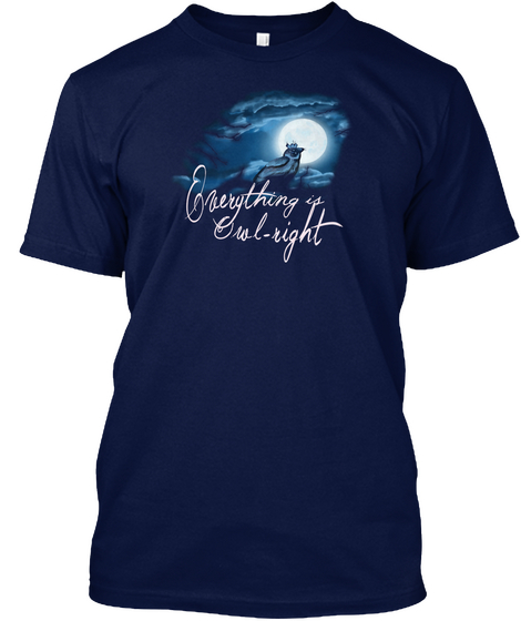 Everything Owl Night Navy T-Shirt Front