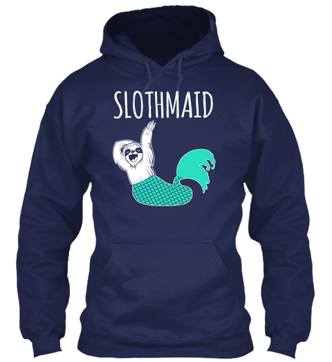Slothmaid Navy T-Shirt Front
