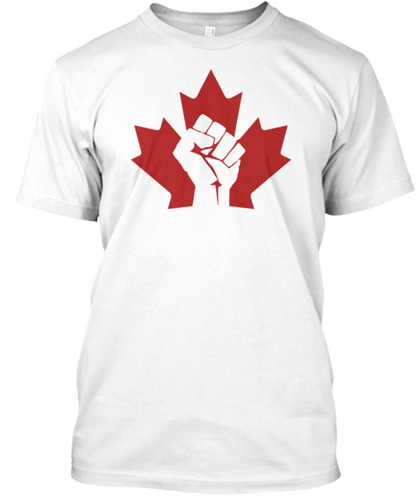 Black Power Canada White T-Shirt Front