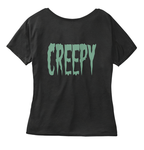 Creepy Black áo T-Shirt Back