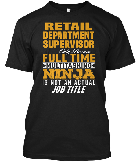Retail Department Supervisor Black Kaos Front