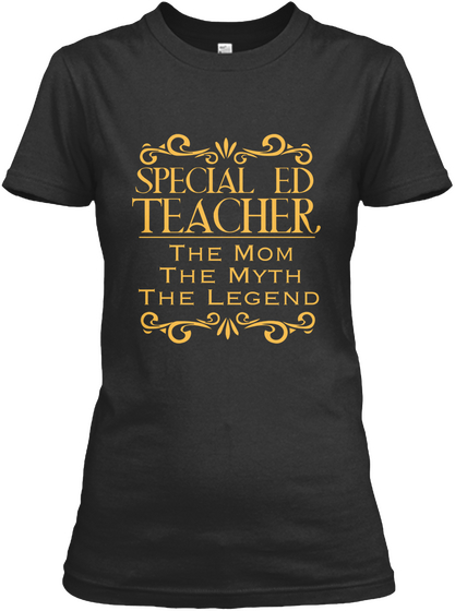 Special Ed Teacher Black áo T-Shirt Front