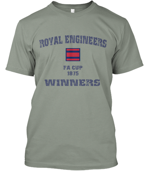 Royal Engineers Fa Cup 1875 Winners Grey áo T-Shirt Front