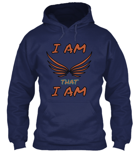 I Am That I Am Navy áo T-Shirt Front