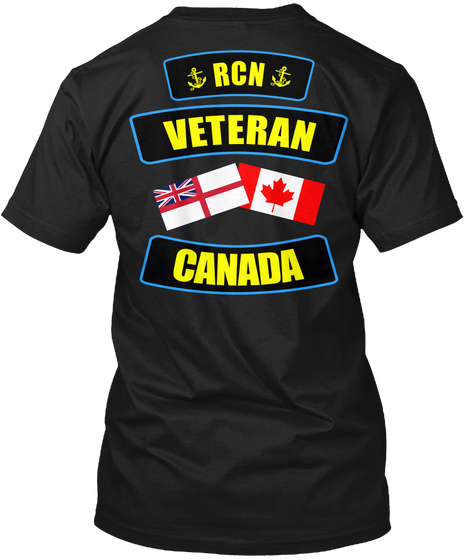 Rcn Veteran Canada Black Camiseta Back