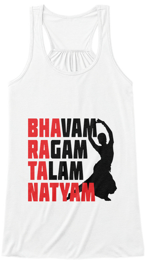 Bhavam Ragam Talam Natyam White T-Shirt Front
