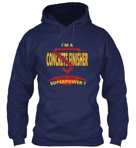 Concrete Finisher Navy Camiseta Front