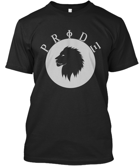 Grey Lion Pride Logo Black áo T-Shirt Front