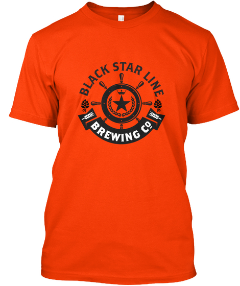 Black Star Line Brewing Co Orange T-Shirt Front