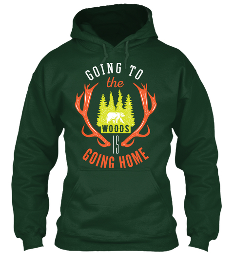 Going Home After Hike  Forest Green T-Shirt Front