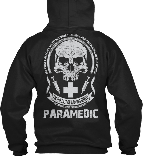 Paramedic Black T-Shirt Back