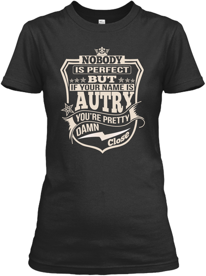 Nobody Perfect Autry Thing Shirts Black T-Shirt Front