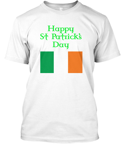 St Patrick's Day White Maglietta Front