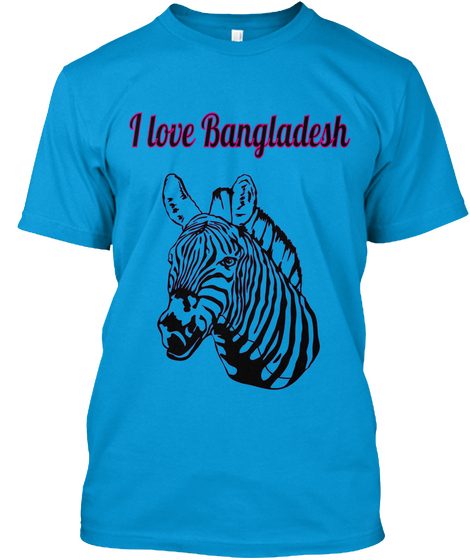I Love Bangladesh Teal Maglietta Front