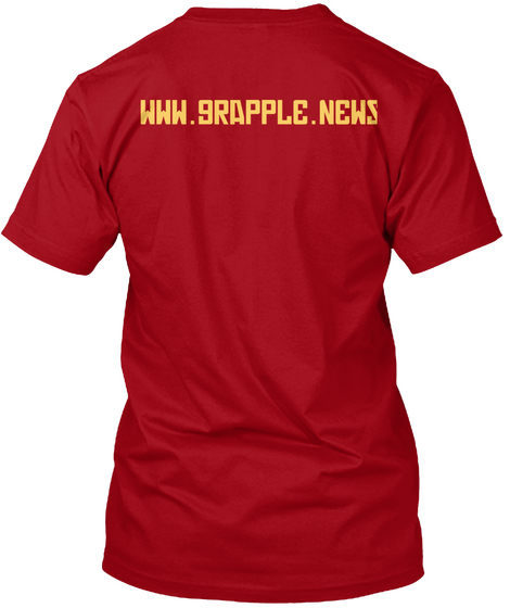 Www.Grapple.News Deep Red Kaos Back